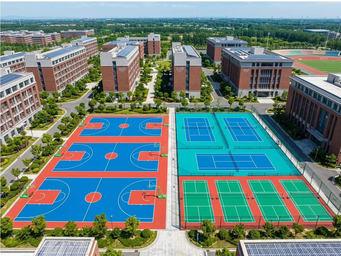 内江市硅PU球场预制型塑胶跑道 - 厂家